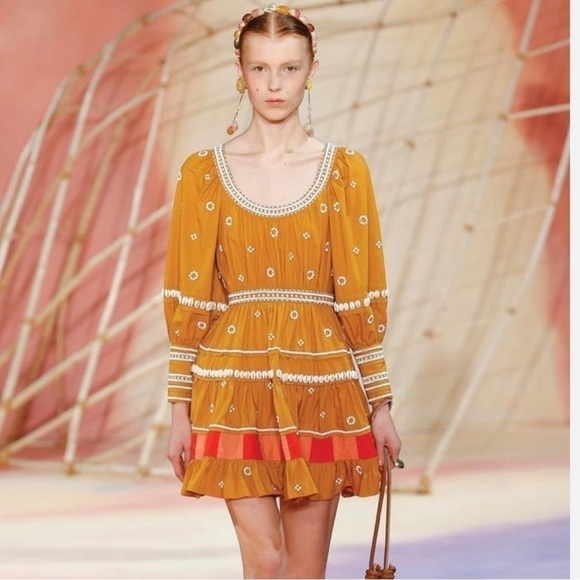 TUCKERNUCK Ulla Johnson yellow mini dress size 2 - Picture 16 of 16